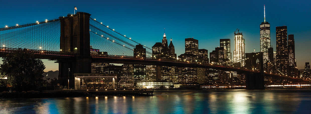 Horizonte de Manhattan al atardecer Lienzo
