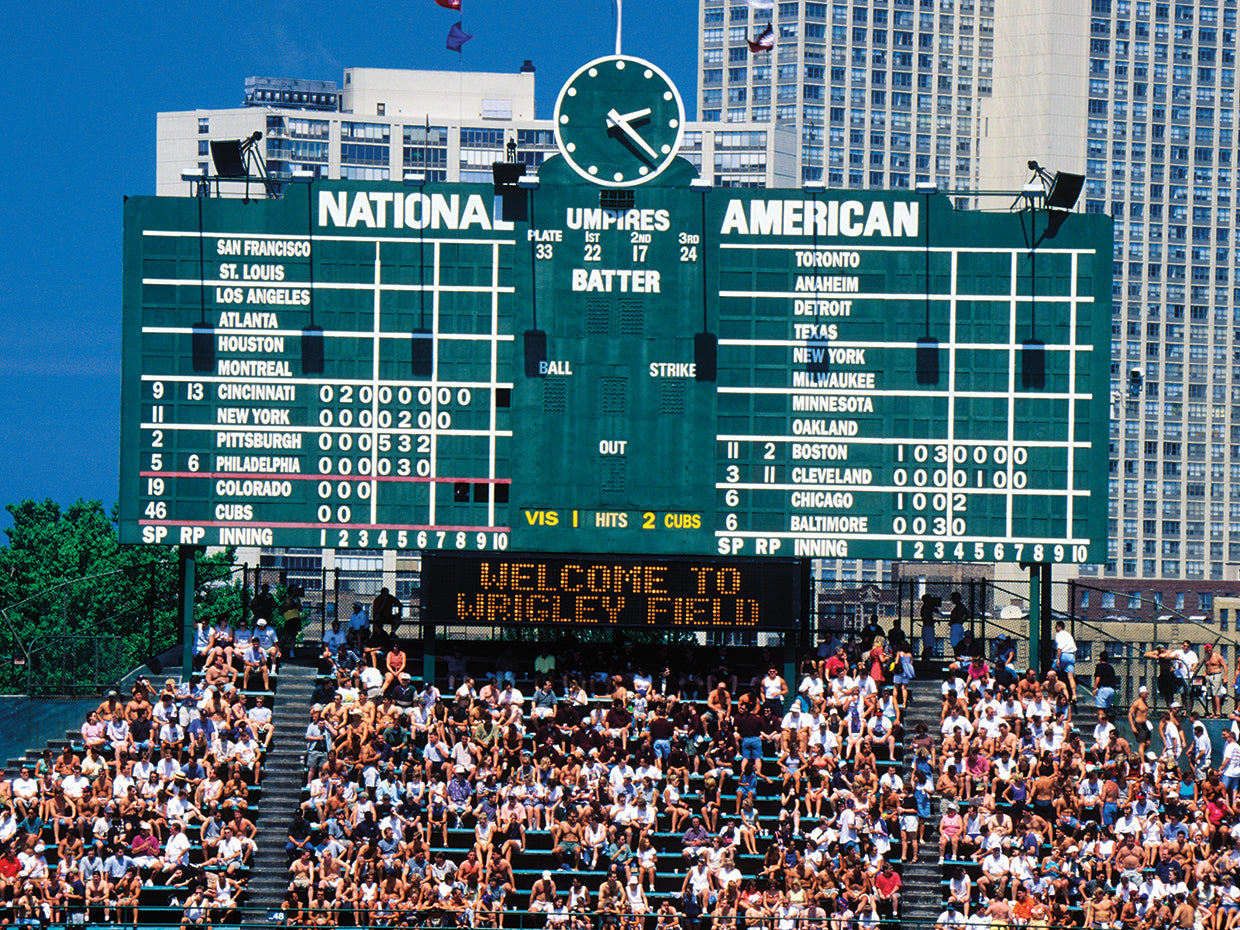 Wrigley Field's Old Scoreboard
