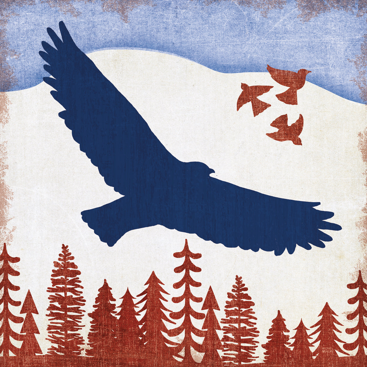 Patriotic Woodland Eagle