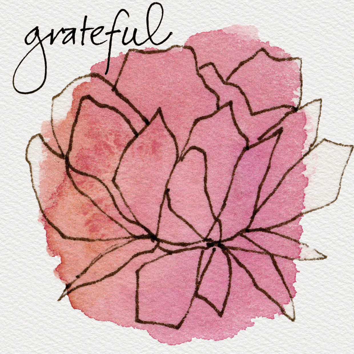 Floral Doodles Grateful
