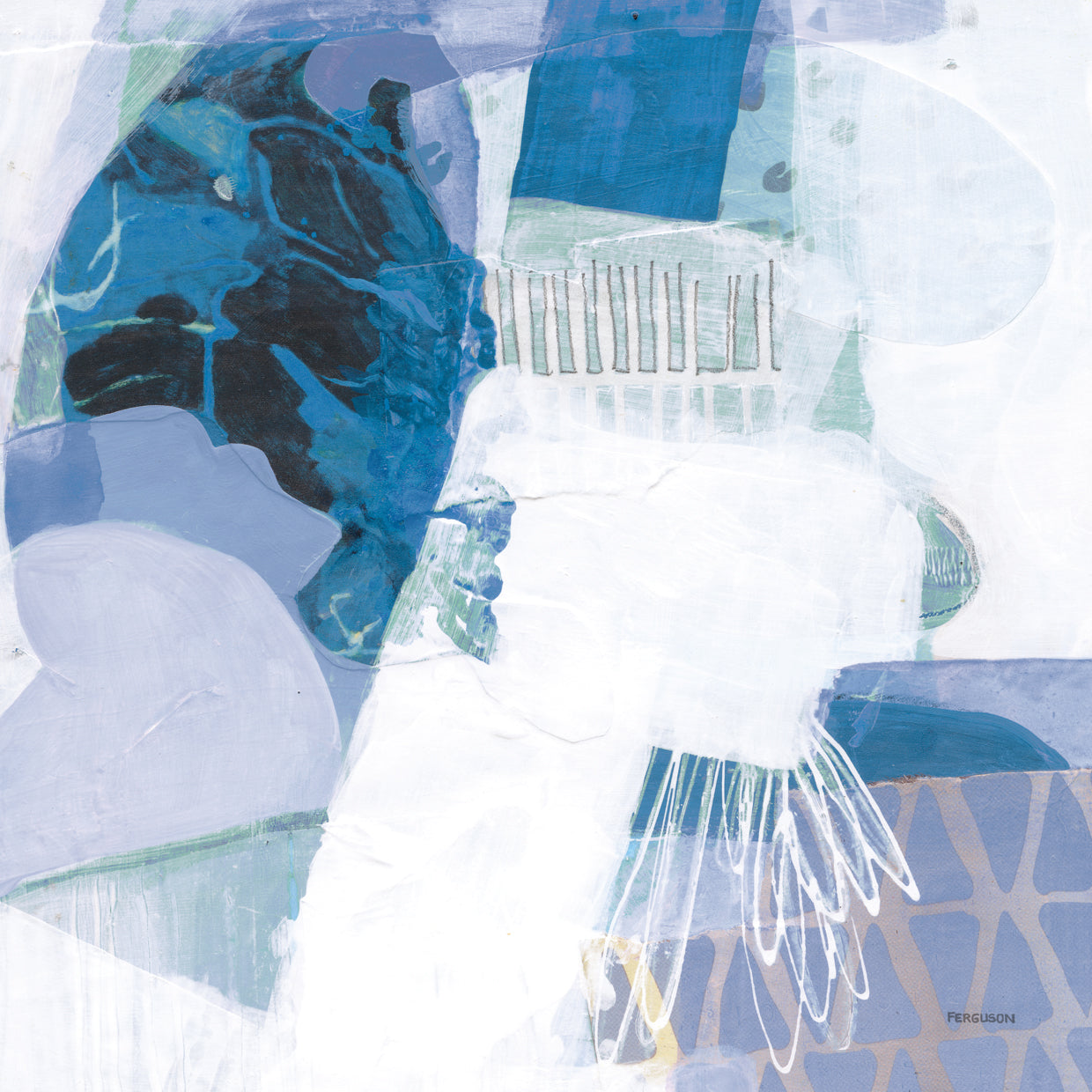 Abstract Layers III Blue