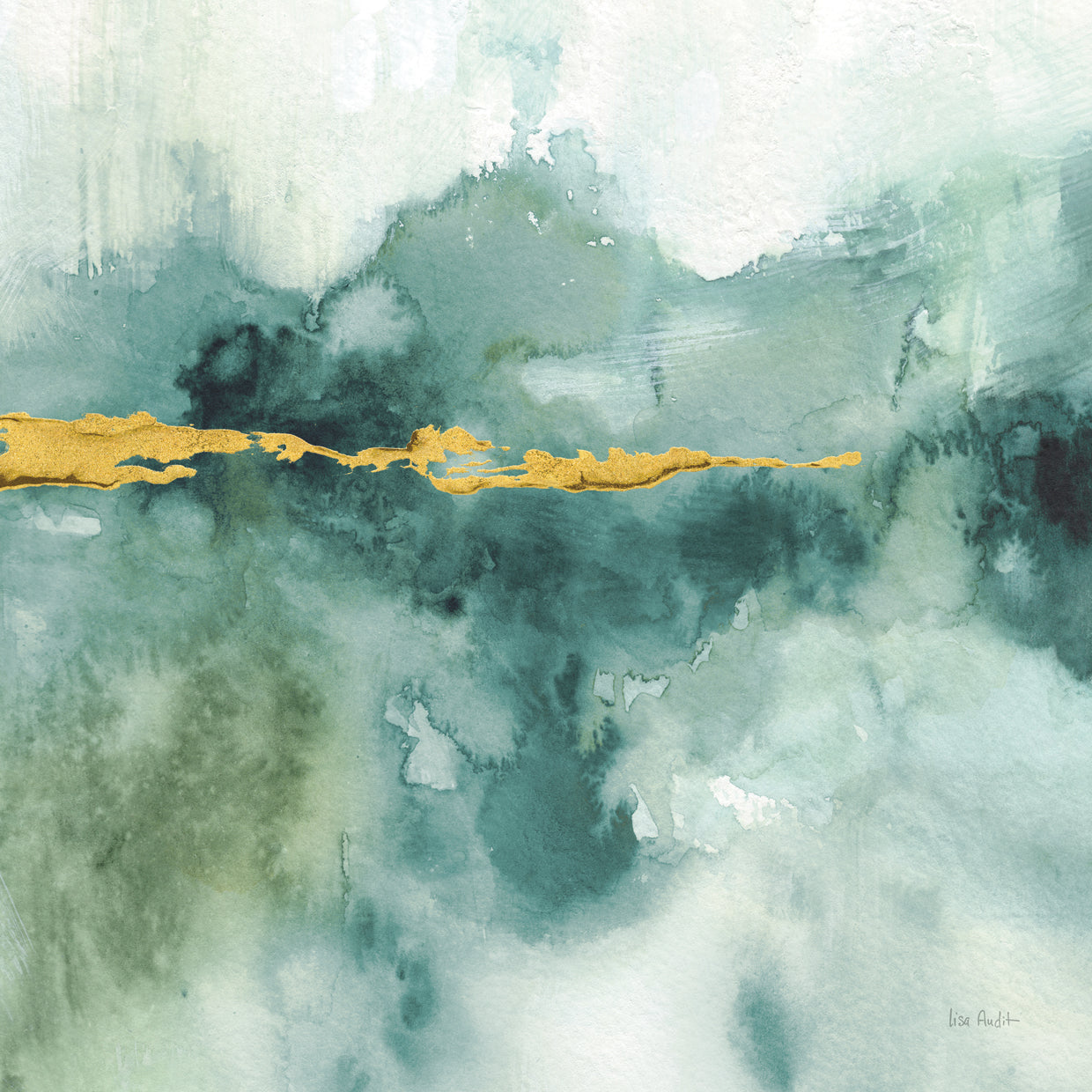 My Greehouse Abstract I Crop Blue