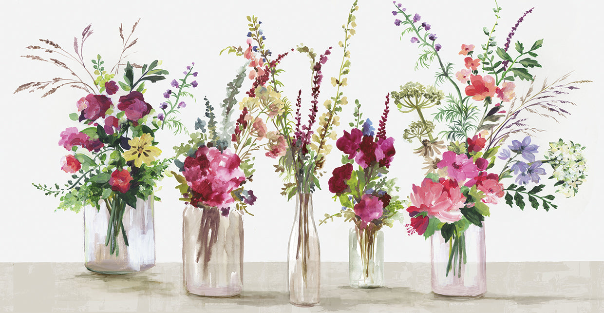 Rows of Glass Flowers