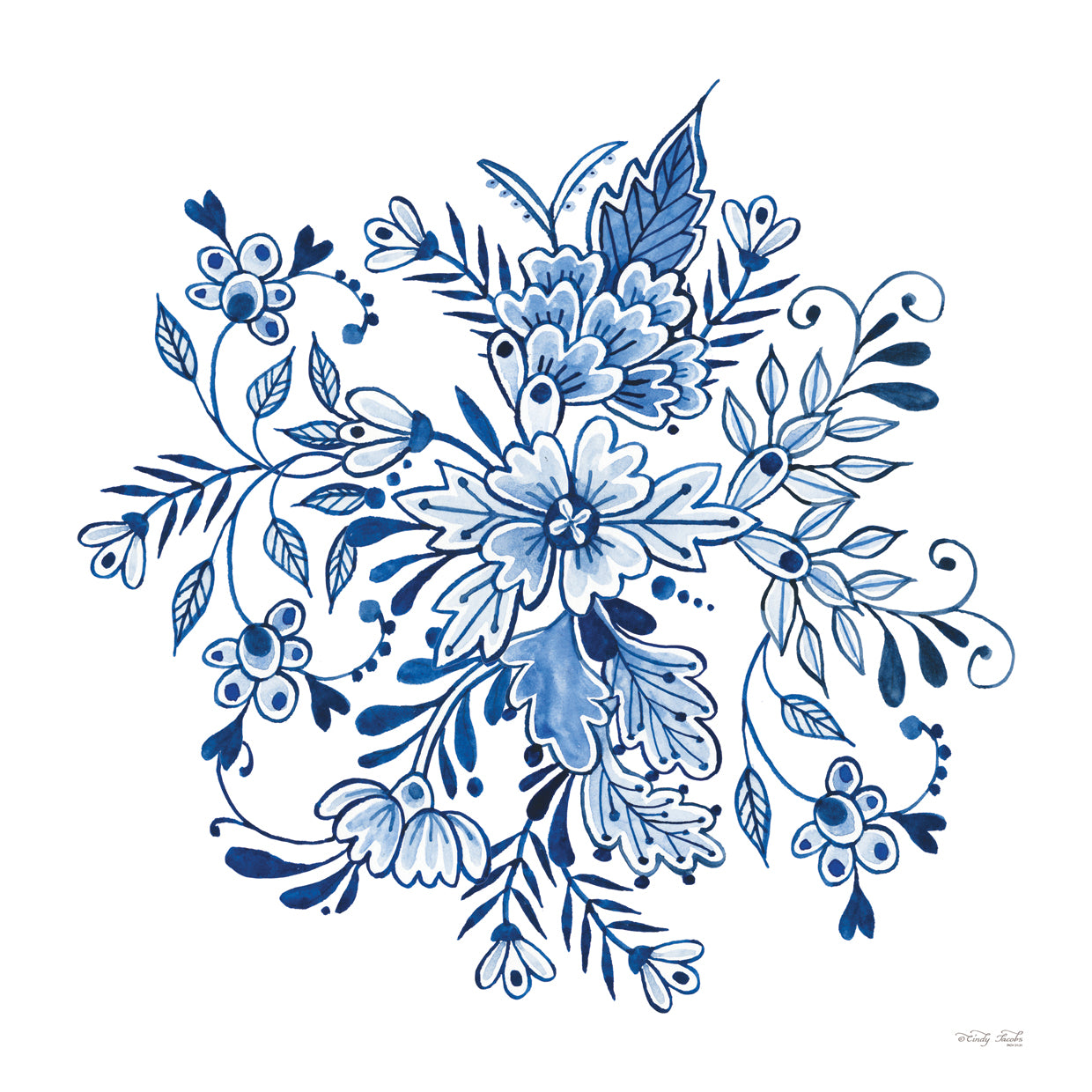 Blue & White Flowers