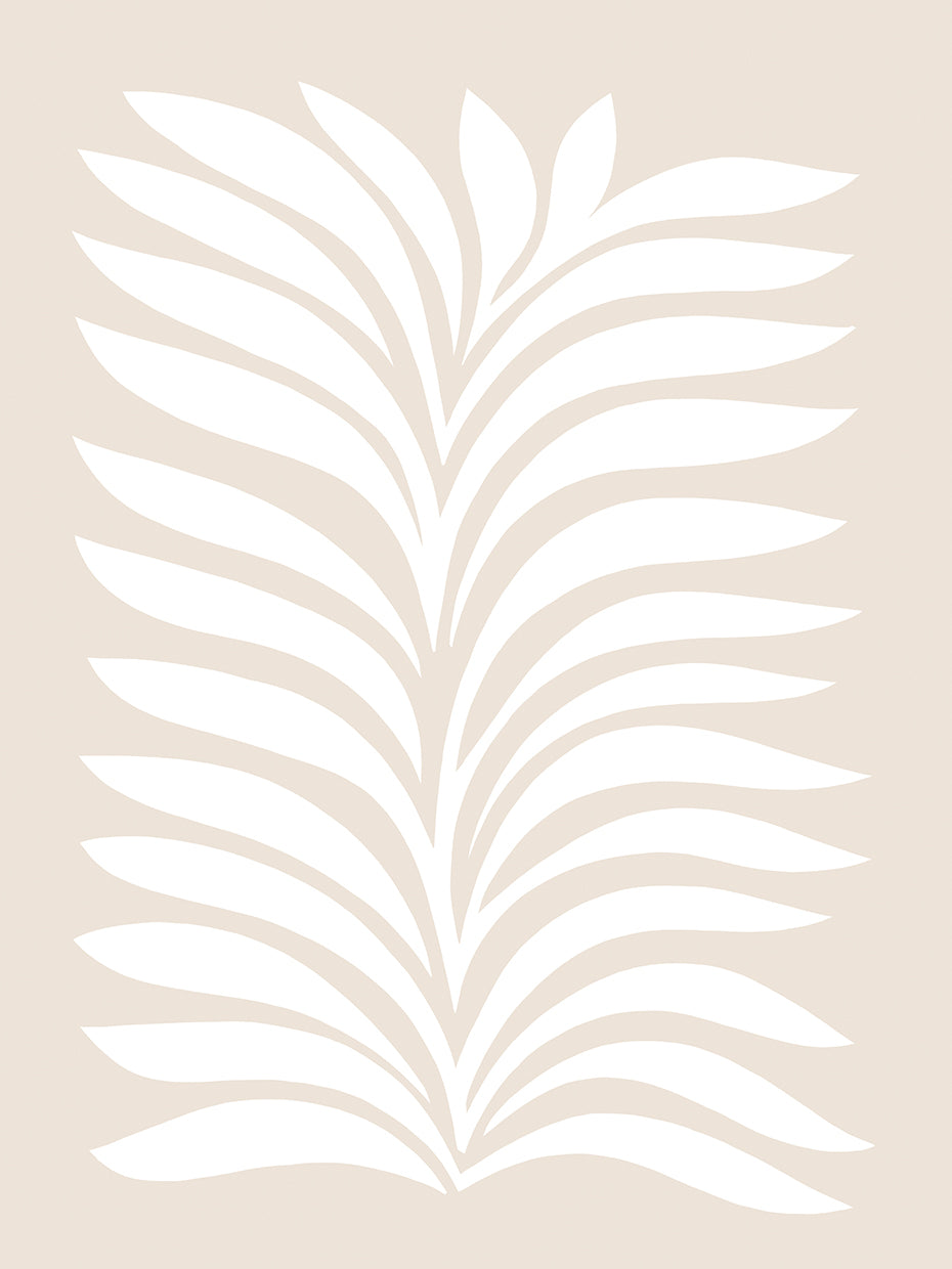 Abstract Fern Beige