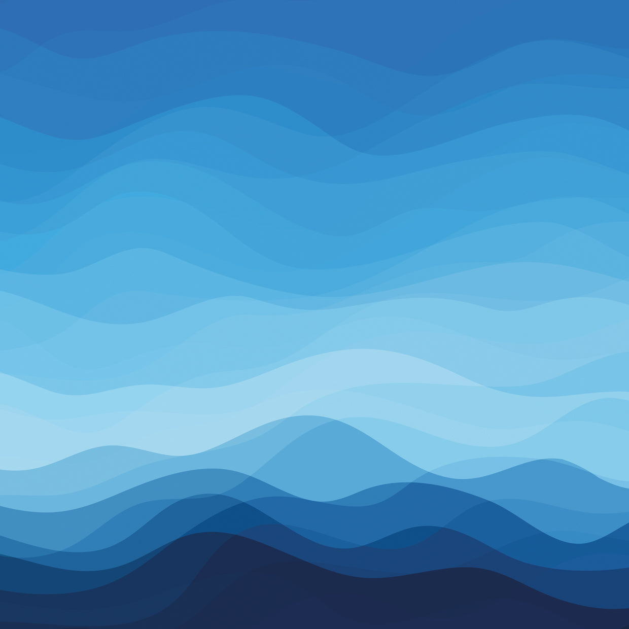 Ondas abstractas azules Lienzo