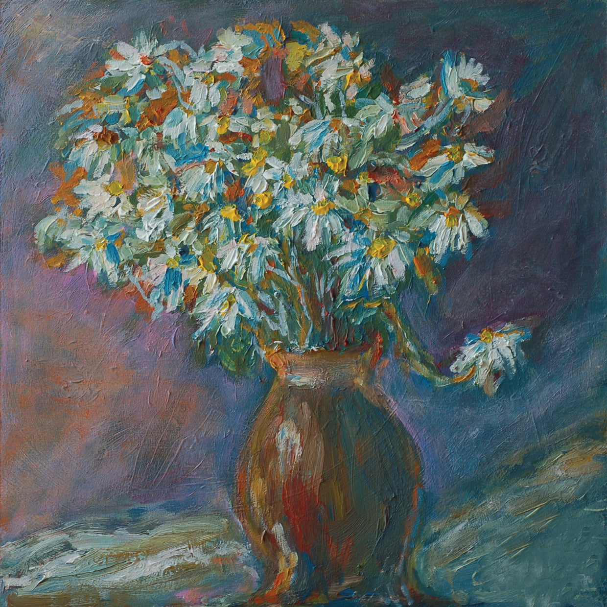 Chamomiles en el florero Lienzo