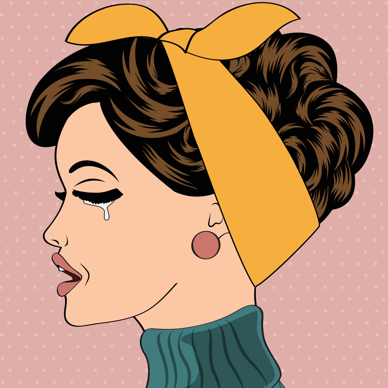 Arte pop llorando Lienzo