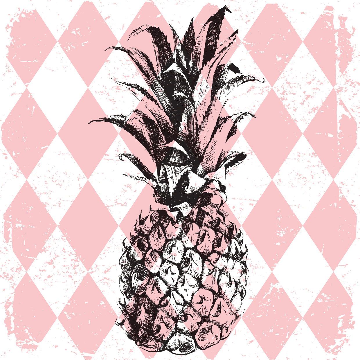 Pineapple with Pink Pattern