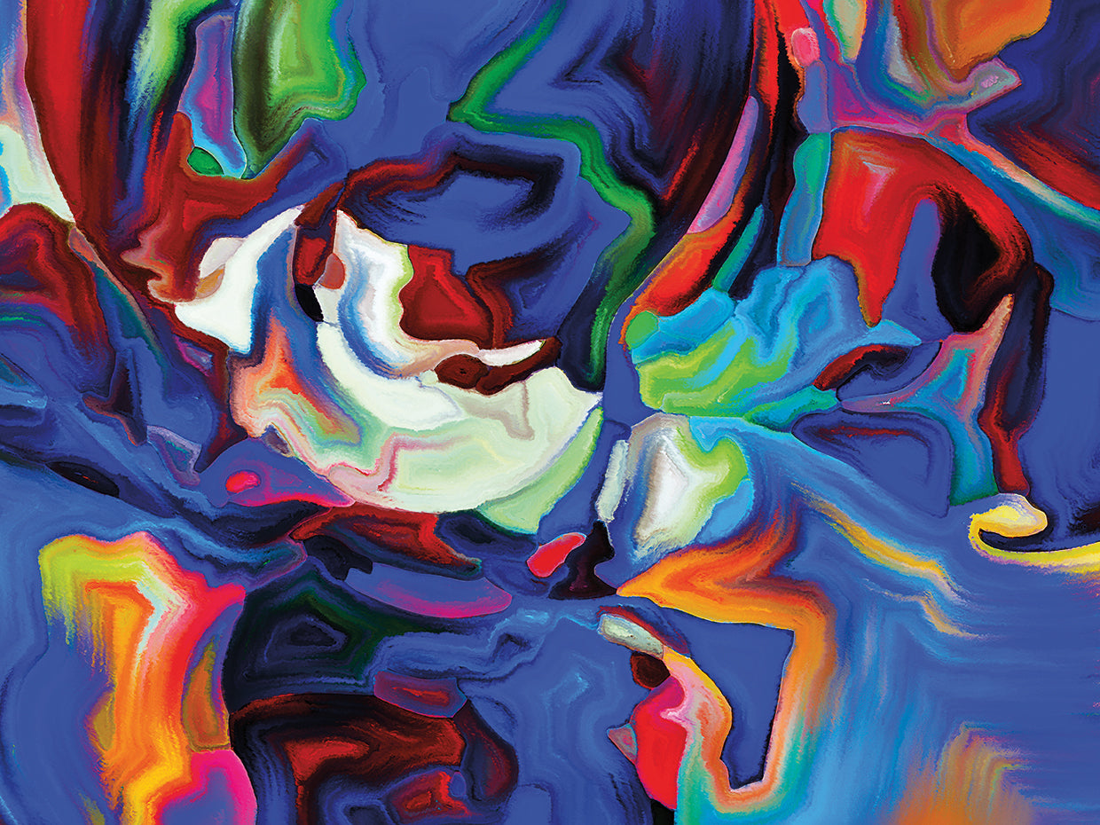 Red and Blue Shapes Within