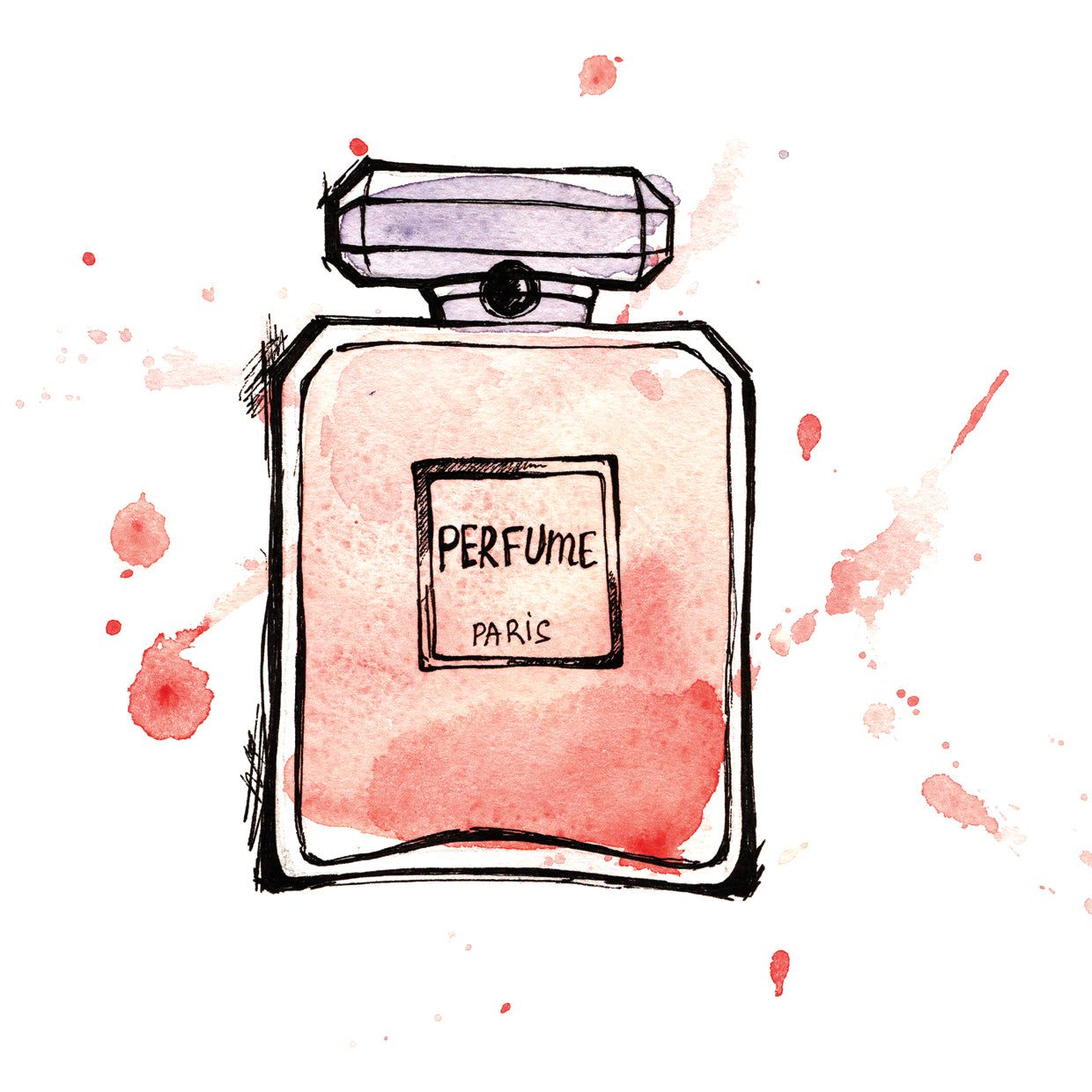 La botella de perfume roja Lienzo