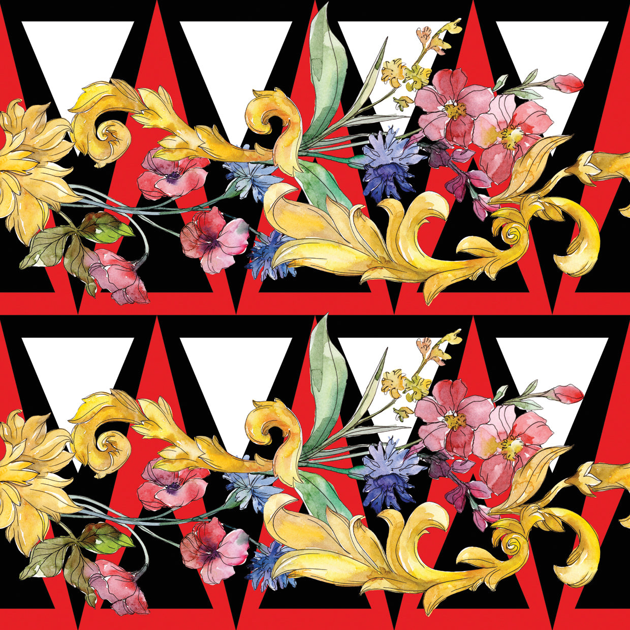 Patrón de flores en abstracto Lienzo