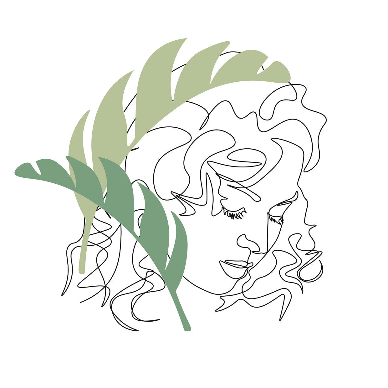 Minimalist Woman in Green 2