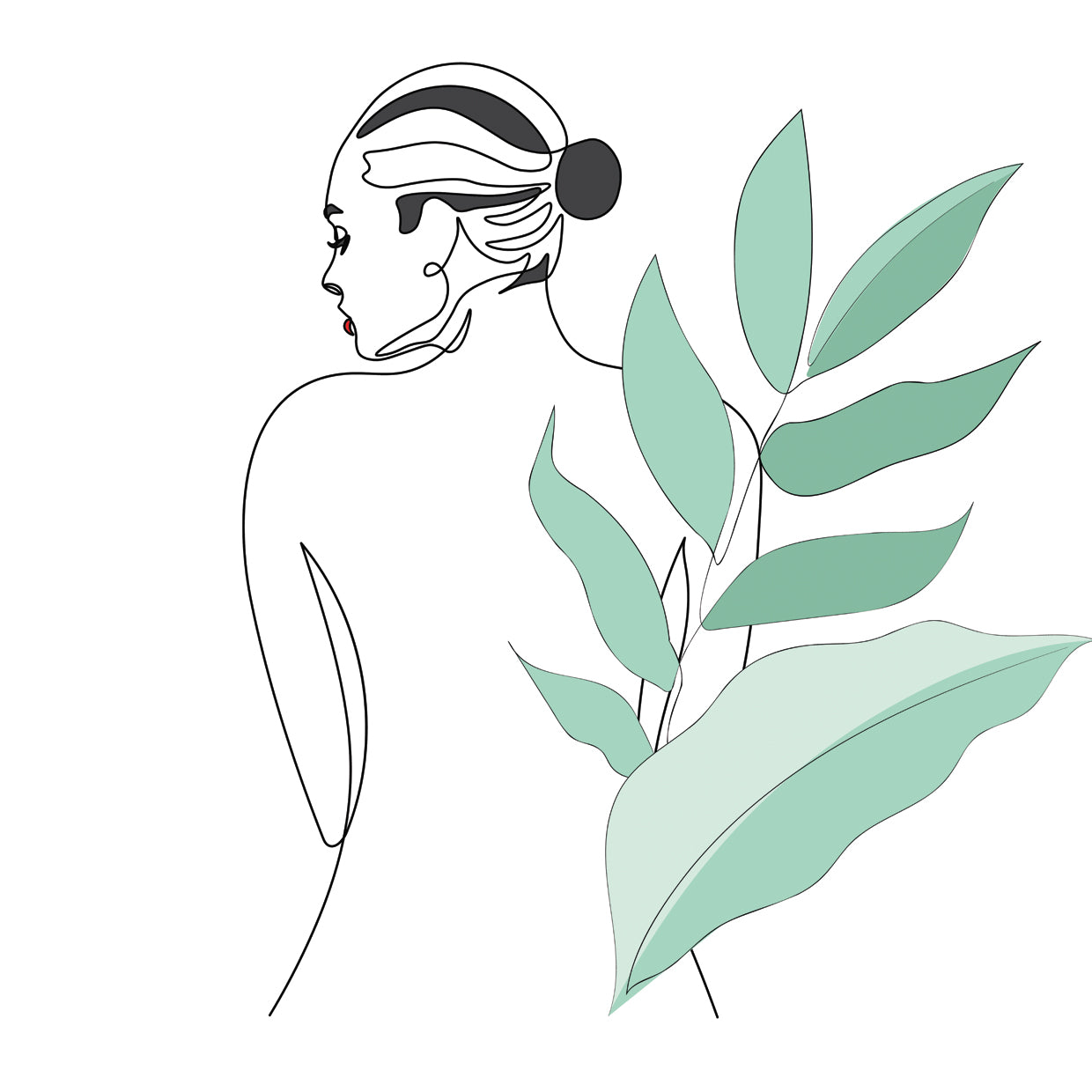 Minimalist Woman in Green 3