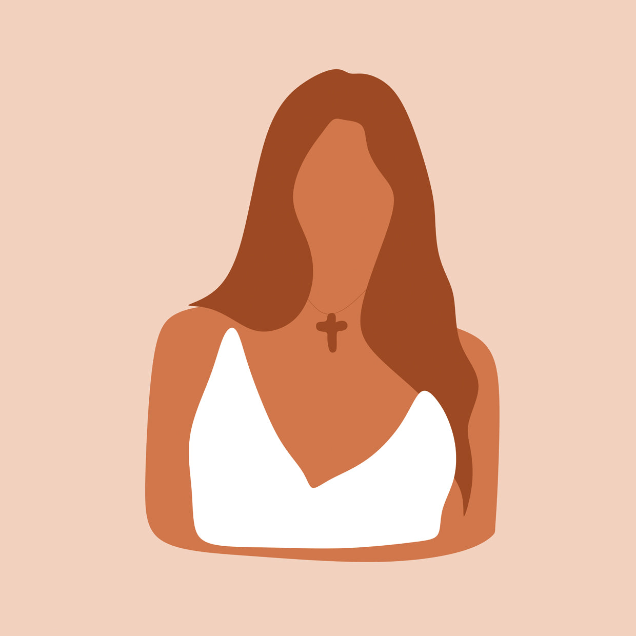 Boho Girl With Cross