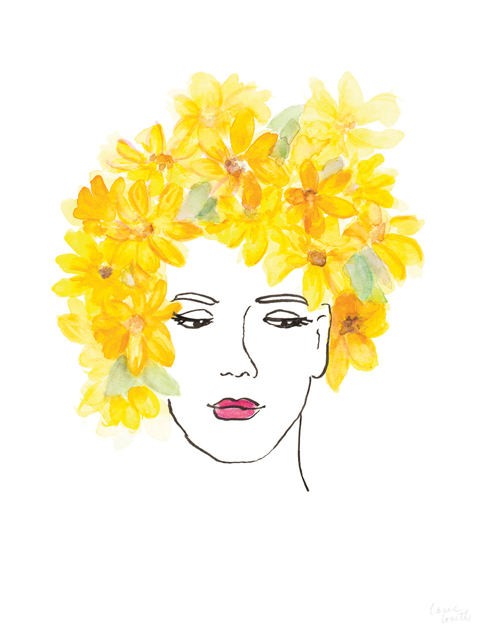 Girl With Daisies In Her Hair