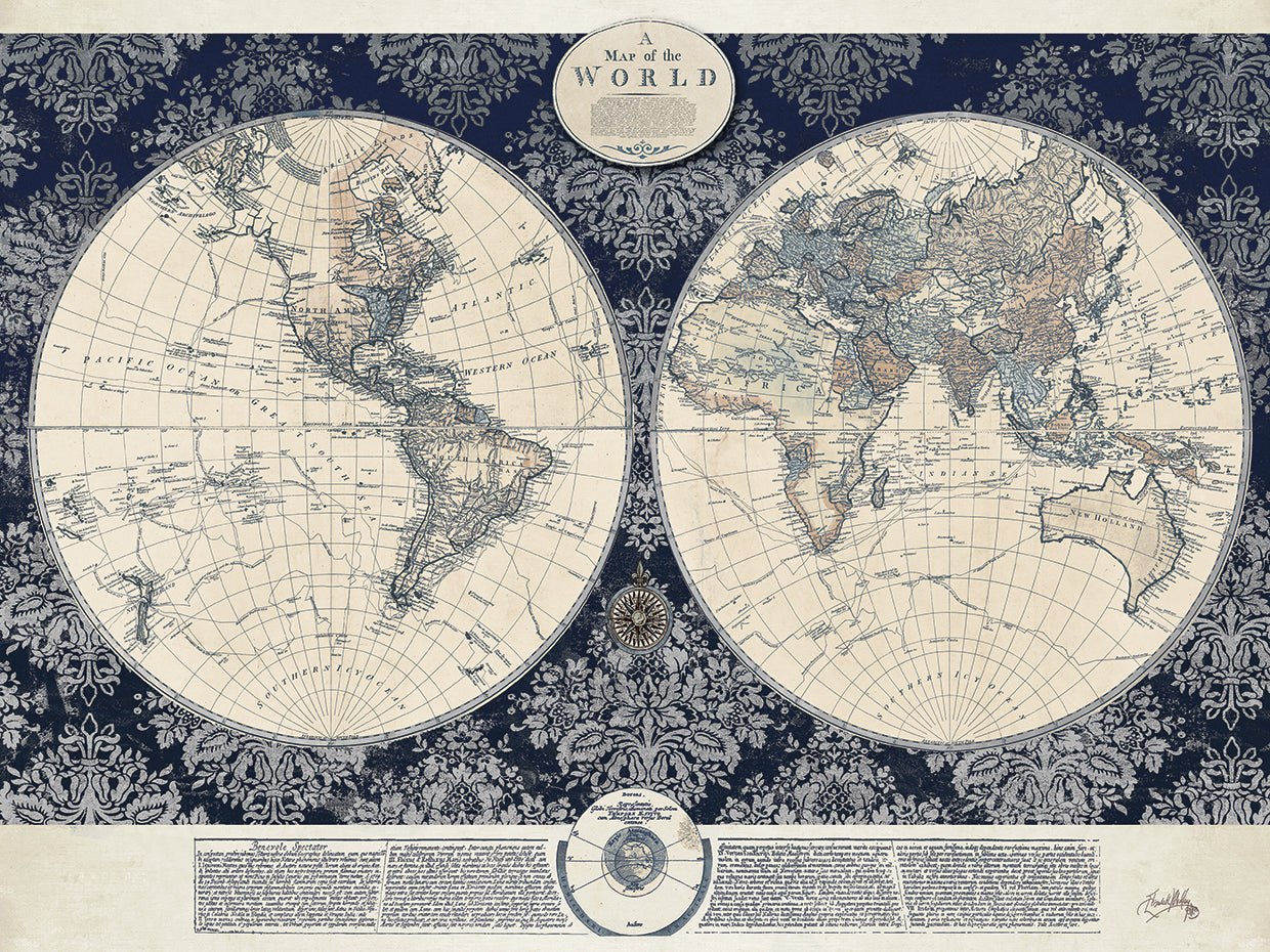 Blue Map of the World