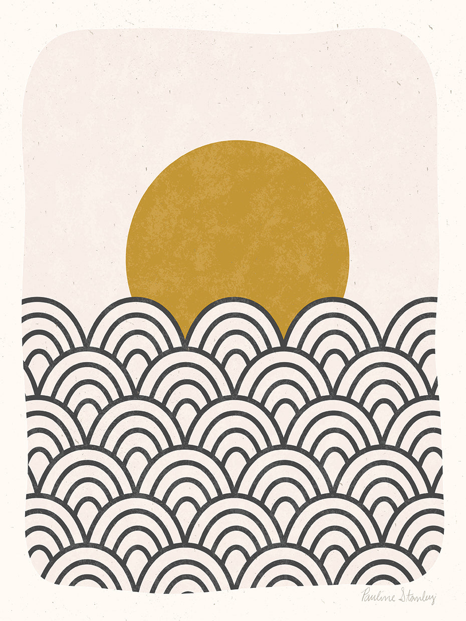 Sun + Waves Ochre Black
