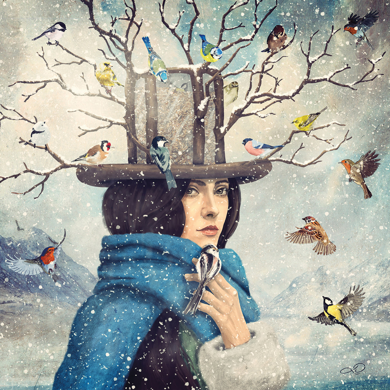 The Lady With The Bird Feeder Hat