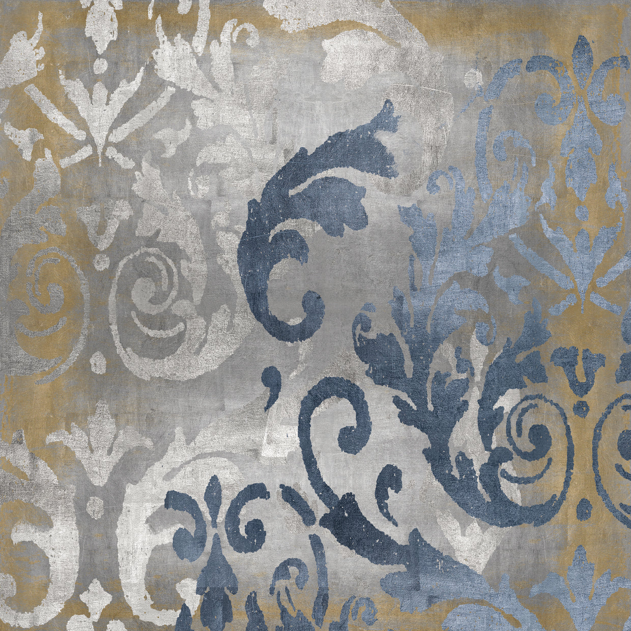 Damask in Silver and Gold I