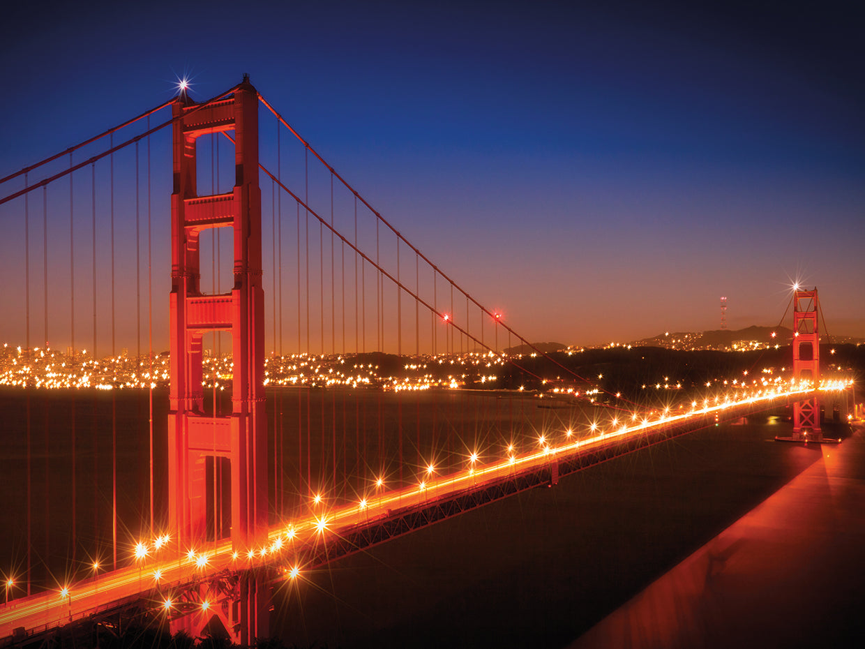 Evening Cityscape of Golden Gate Bridge
