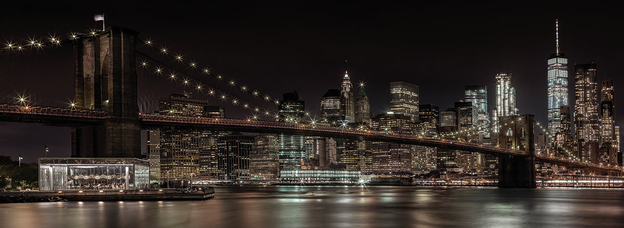 Manhattan Skyline & Brooklyn Bridge Panorama