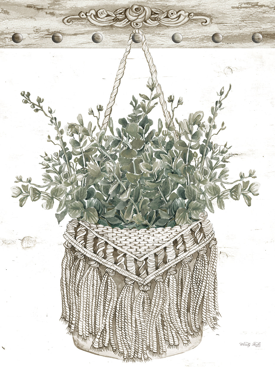 Macrame Purse with Greenery I