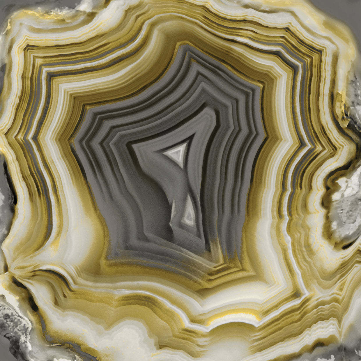 Agate in Gold & Grey II