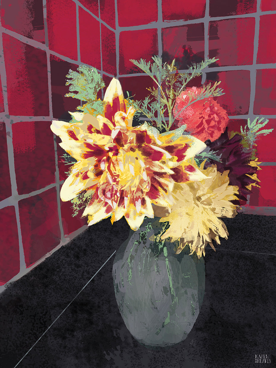 Mustard and Ketchup Dahlias