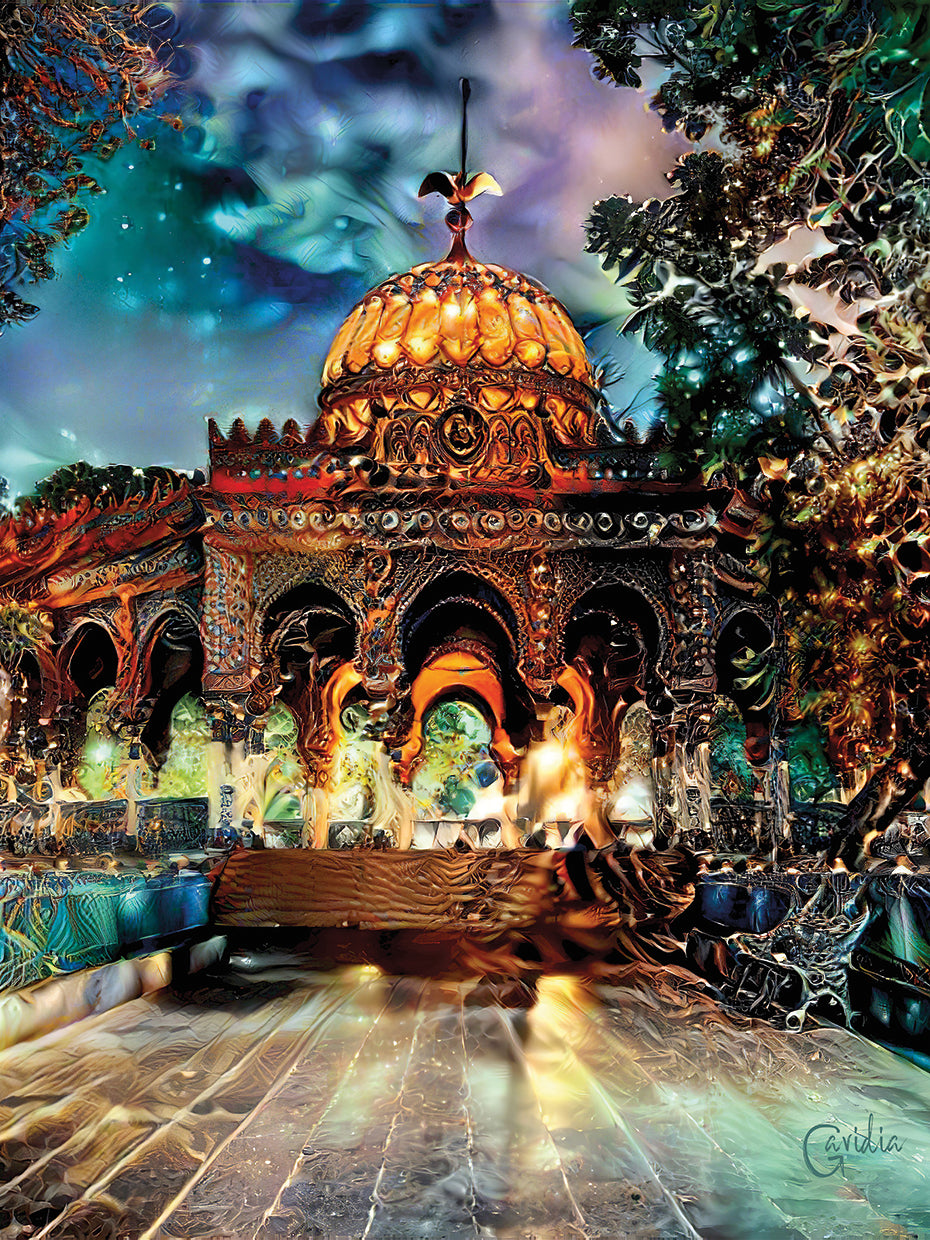 Mexico City Kiosk in the Alameda de Santa Maria la Ribera