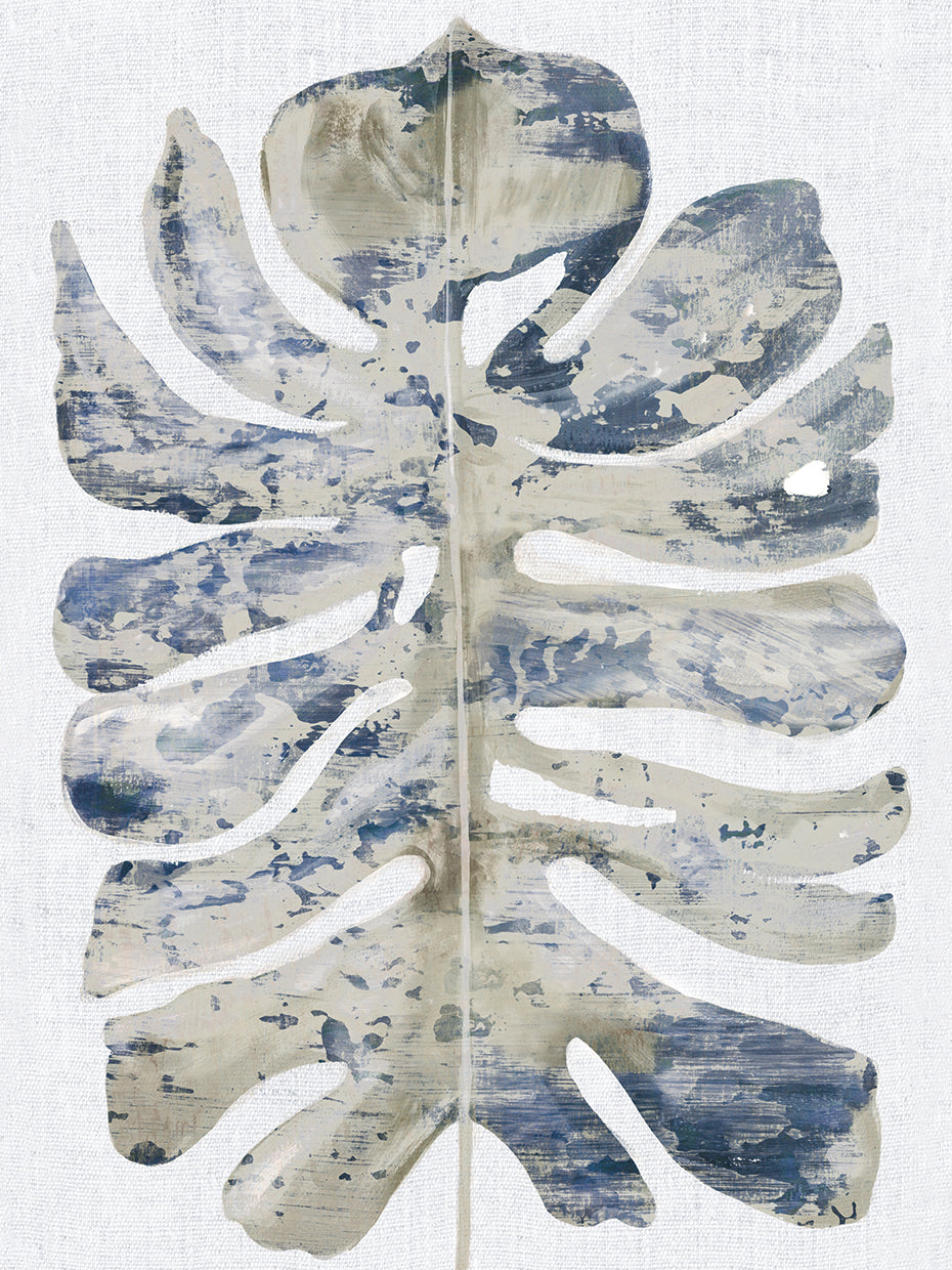 Large Indigo Leaf I