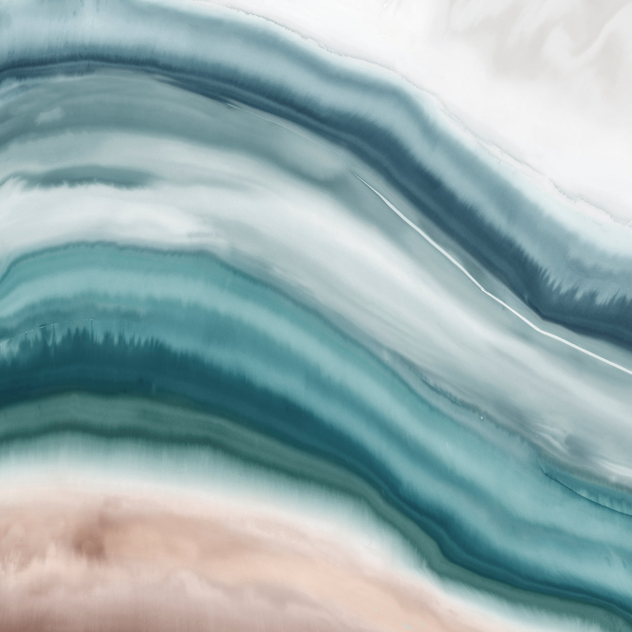 Agate Blue Waves I