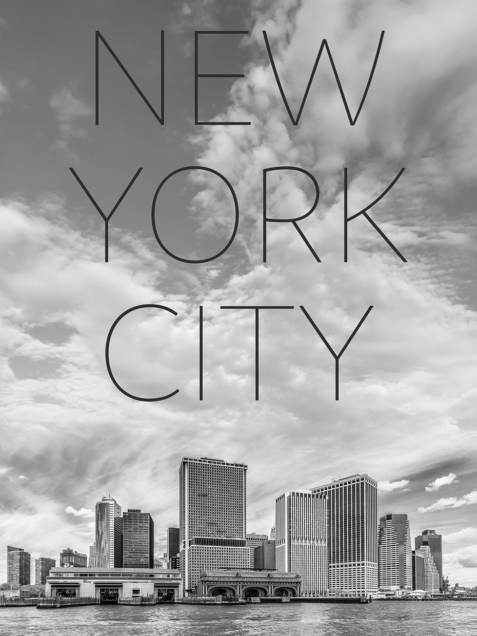 LOWER MANHATTAN and Whitehall Terminal | Text & Skyline