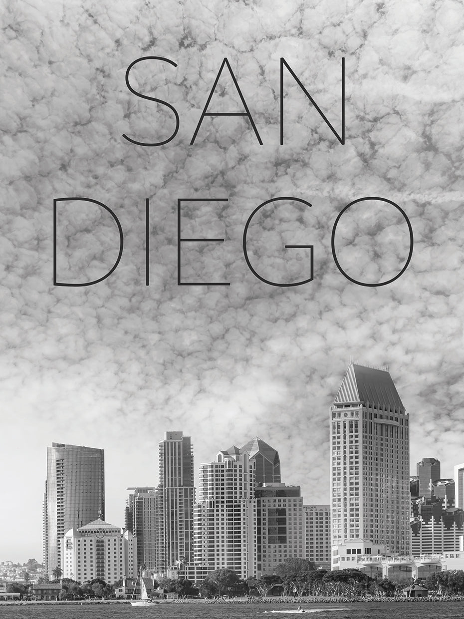 SAN DIEGO Skyline | Text