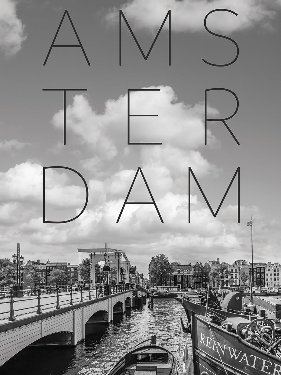 AMSTERDAM Magere Brug | Text & Skyline