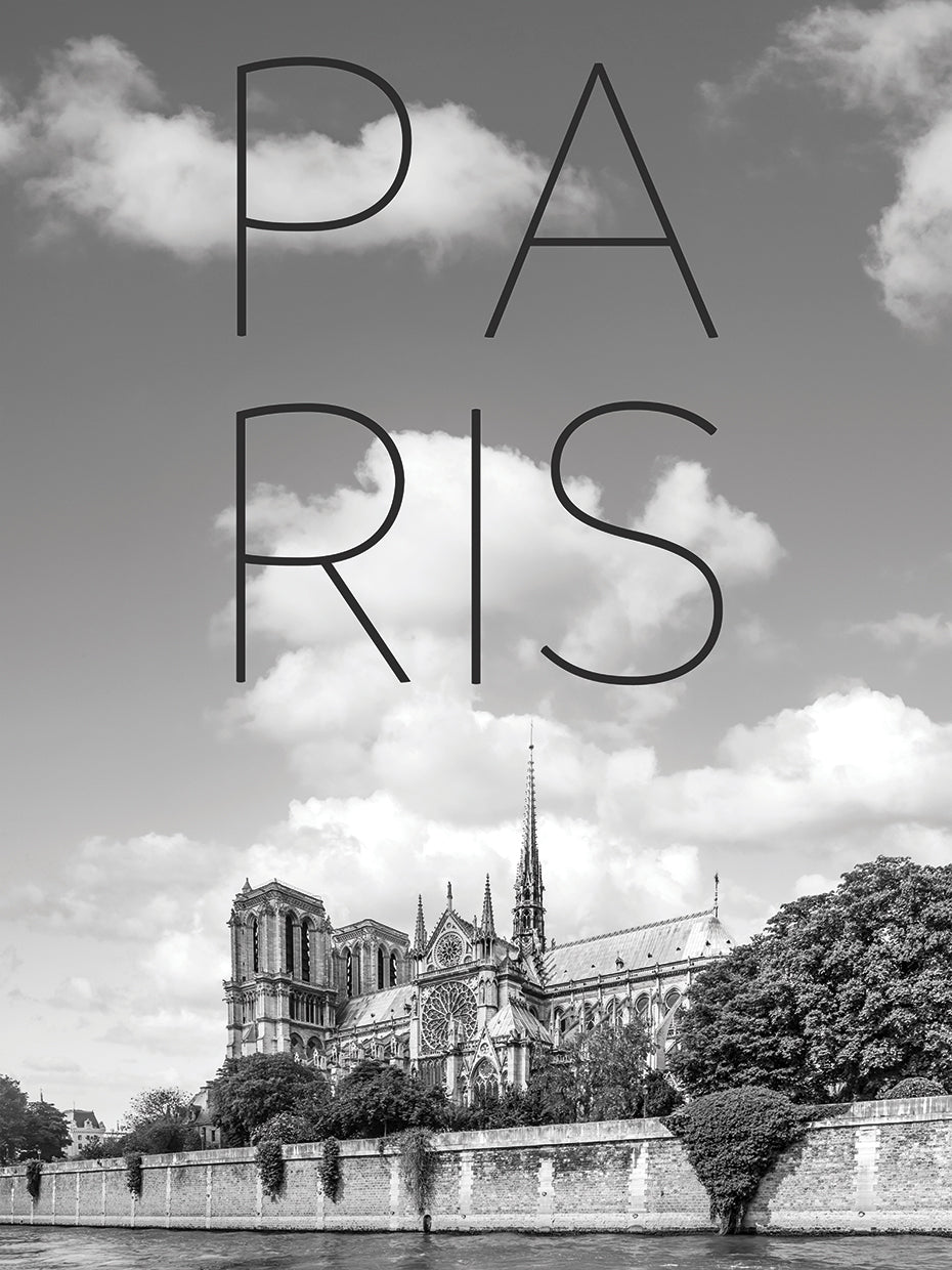 PARIS Cathedral Notre-Dame | Text & Skyline