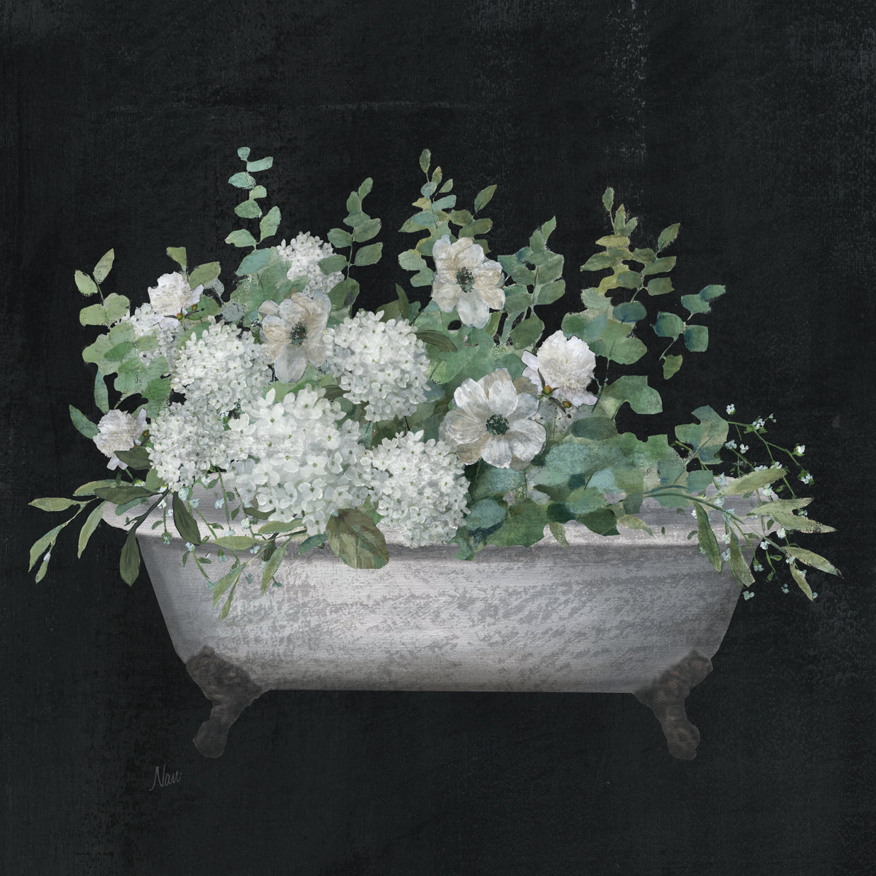 Bathtub Floral I