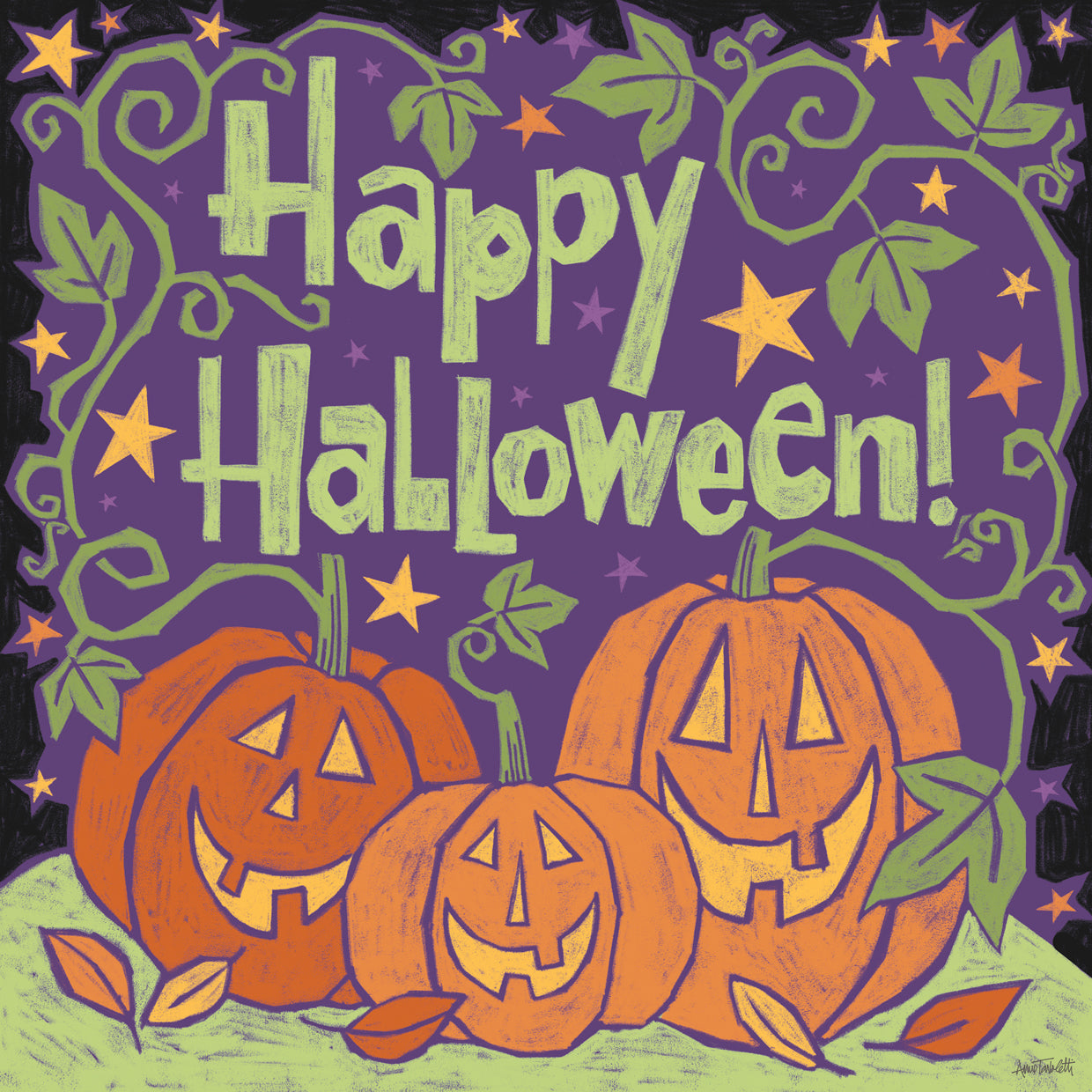 Three Halloween Pumpkins I