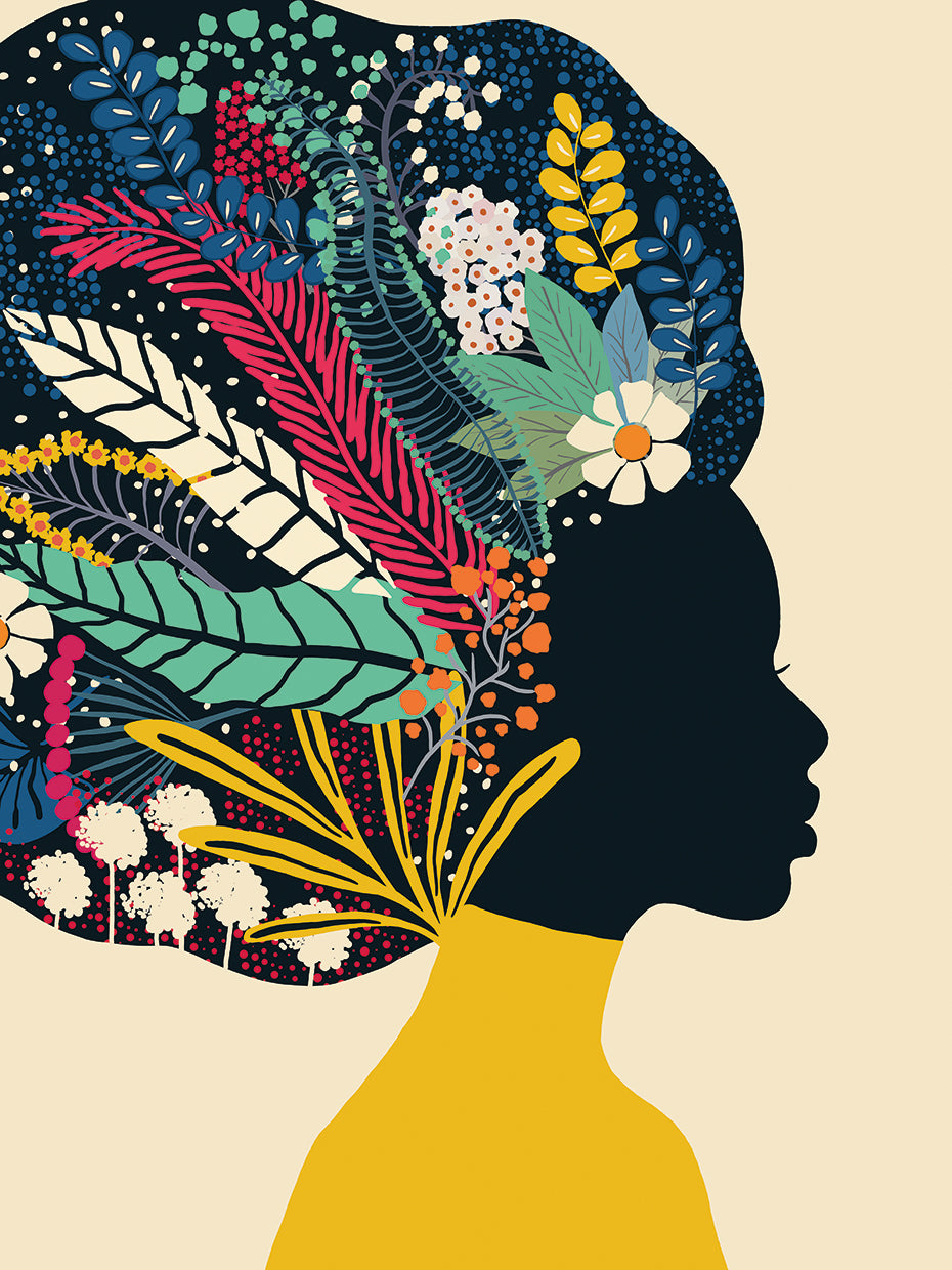 Afro Woman In Yellow