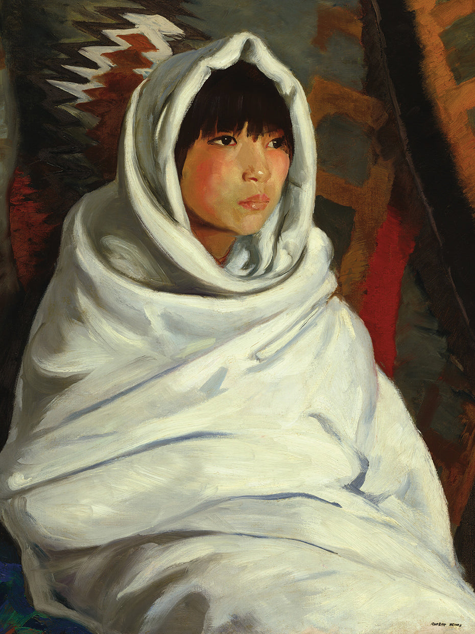 Indian Girl in White Blanket