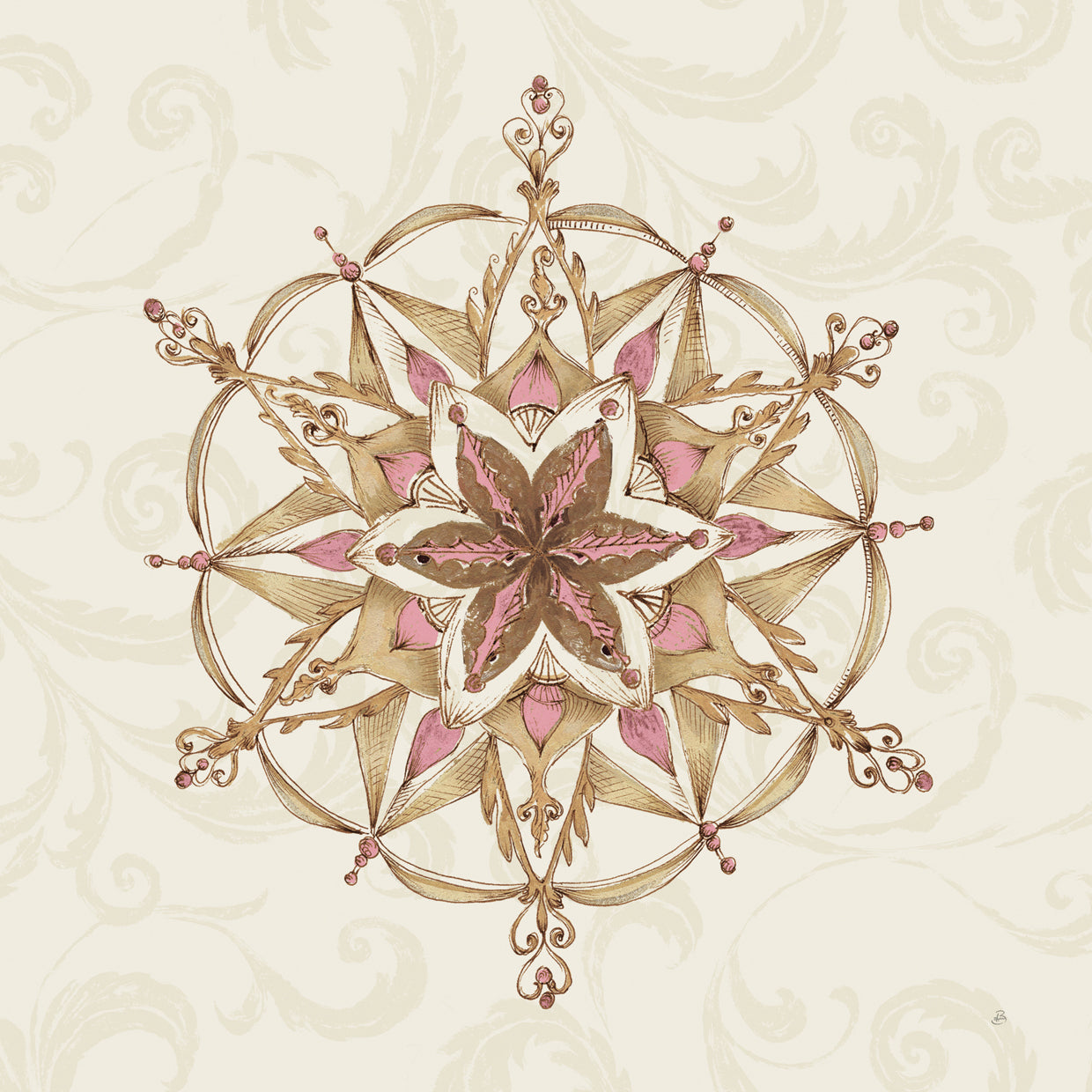 Elegant Season Snowflake II Pink