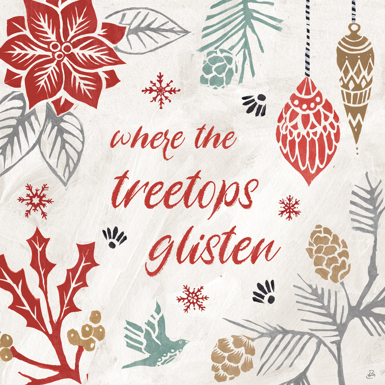 Woodcut Christmas VIII Color