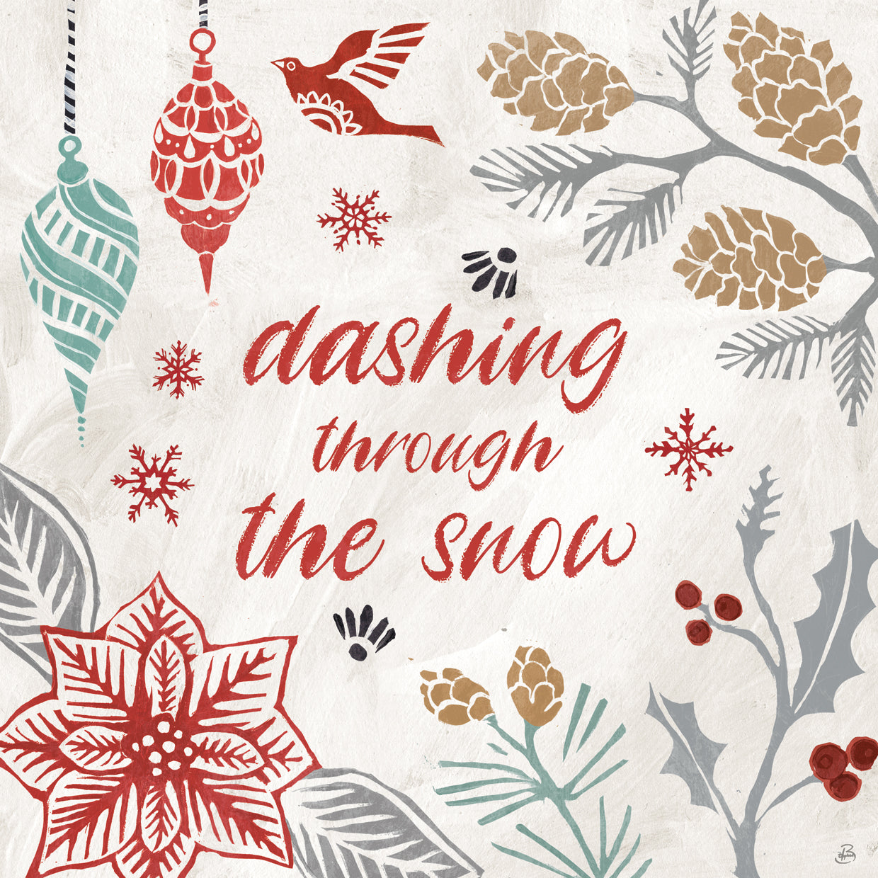 Woodcut Christmas VII Color