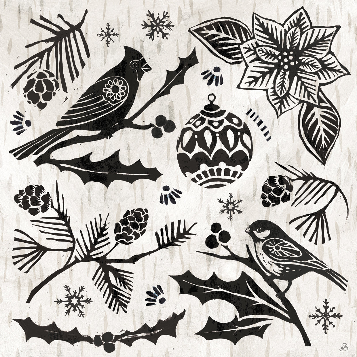 Woodcut Christmas VI