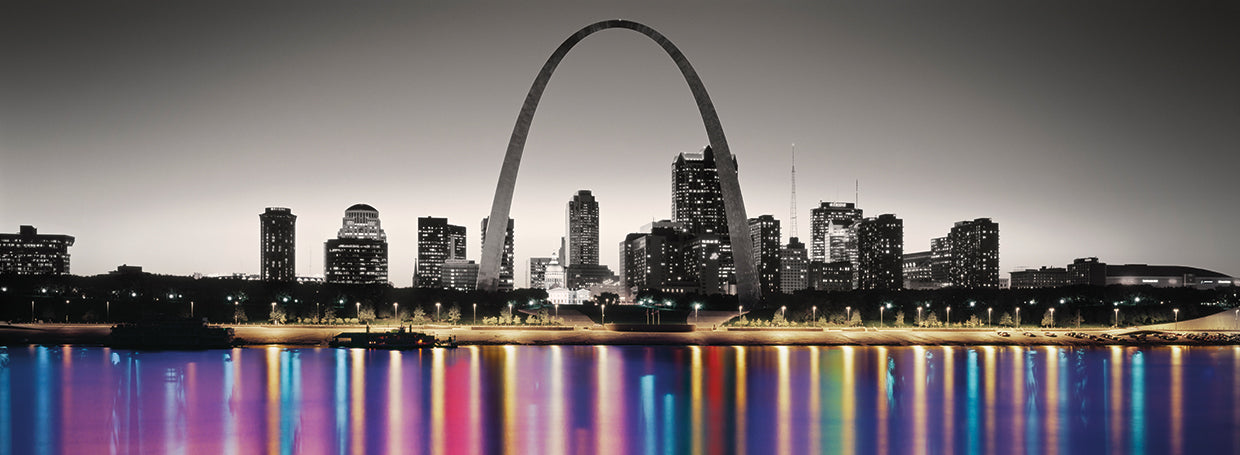 Reflexiones de color de Gateway Arch Lienzo