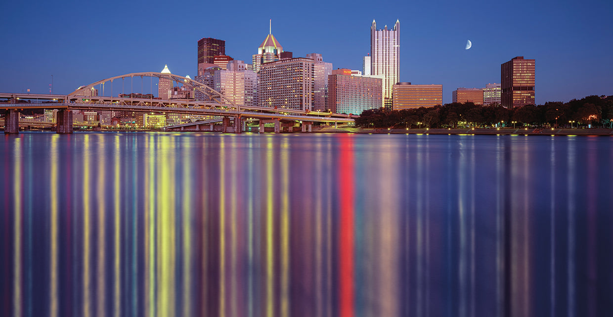 Horizonte al anochecer, Pittsburgh Lienzo
