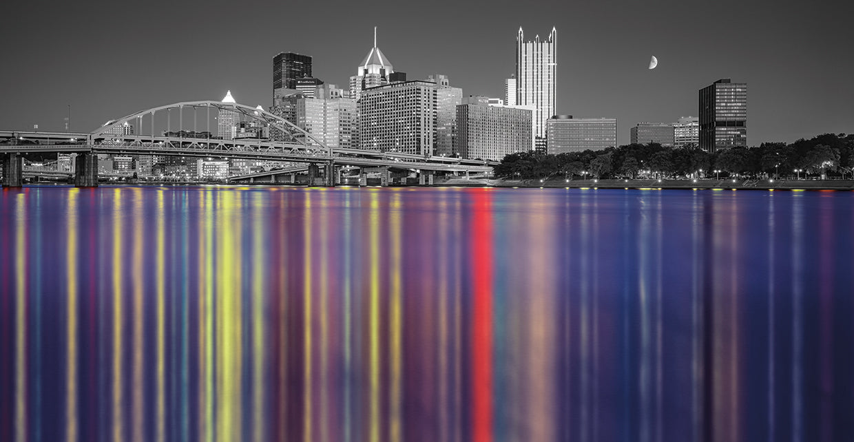 Horizonte al anochecer, Pittsburgh PA Lienzo