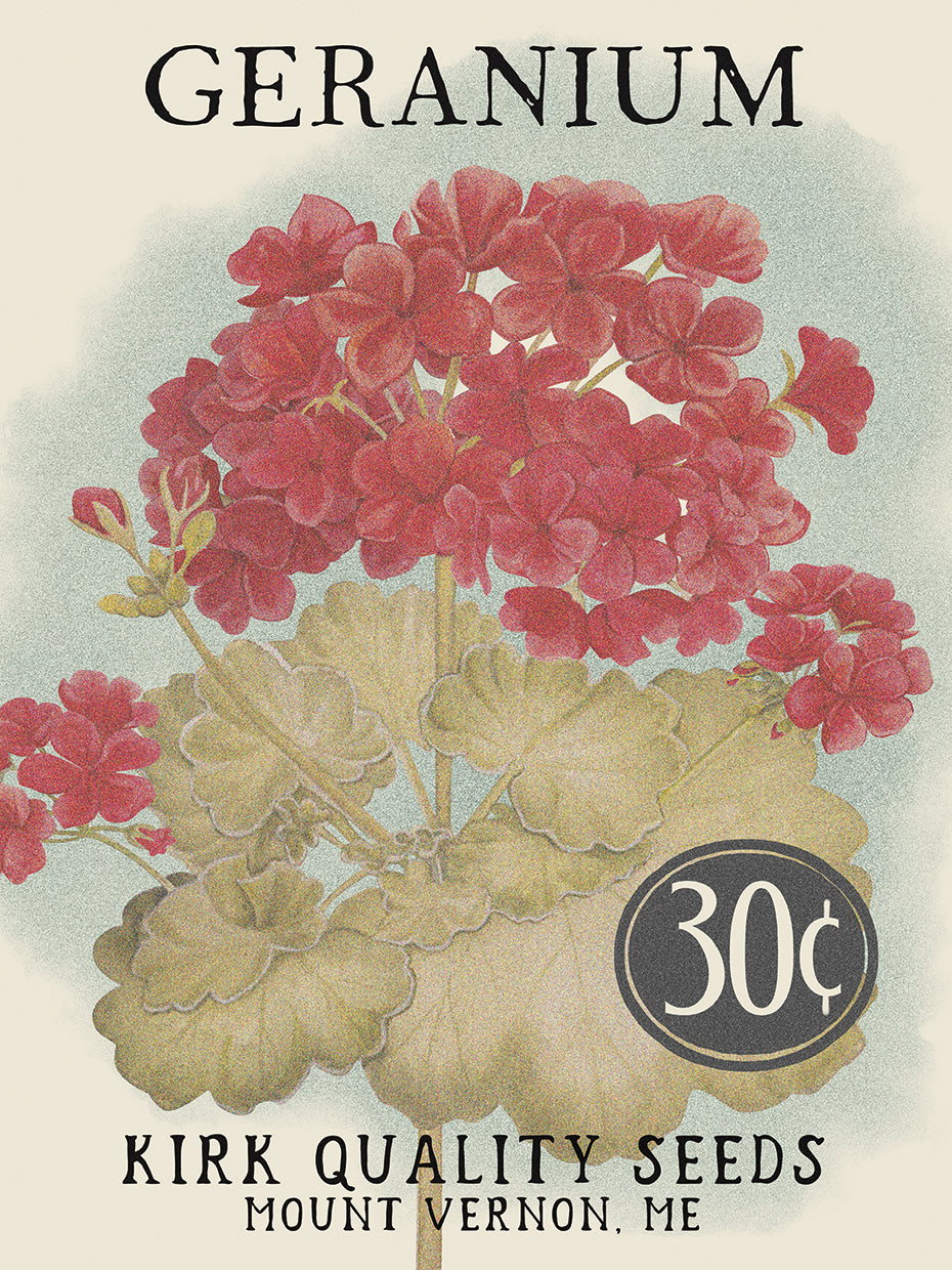 Geranium Seed Packet 5