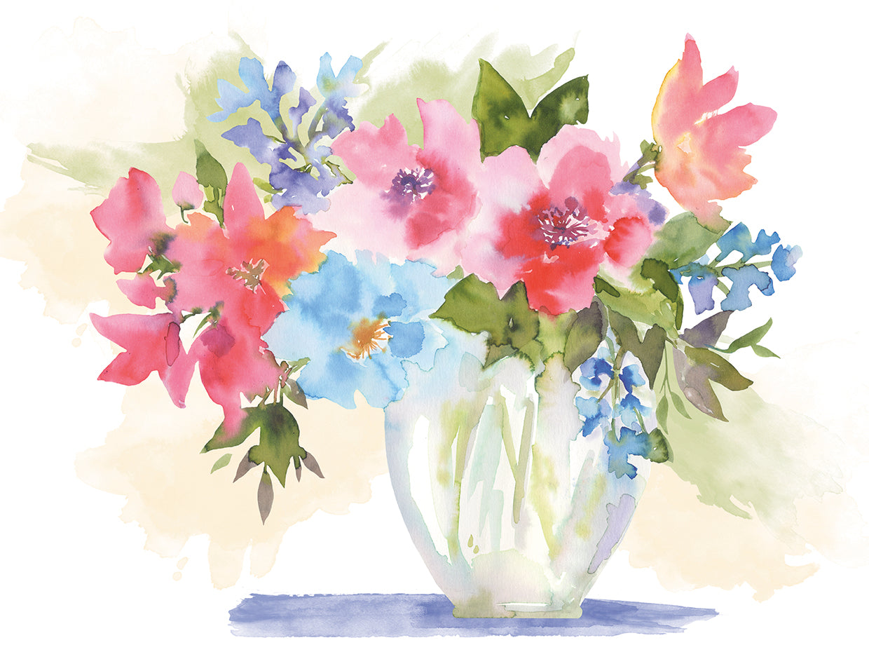 Floral Vase in Pastels 1