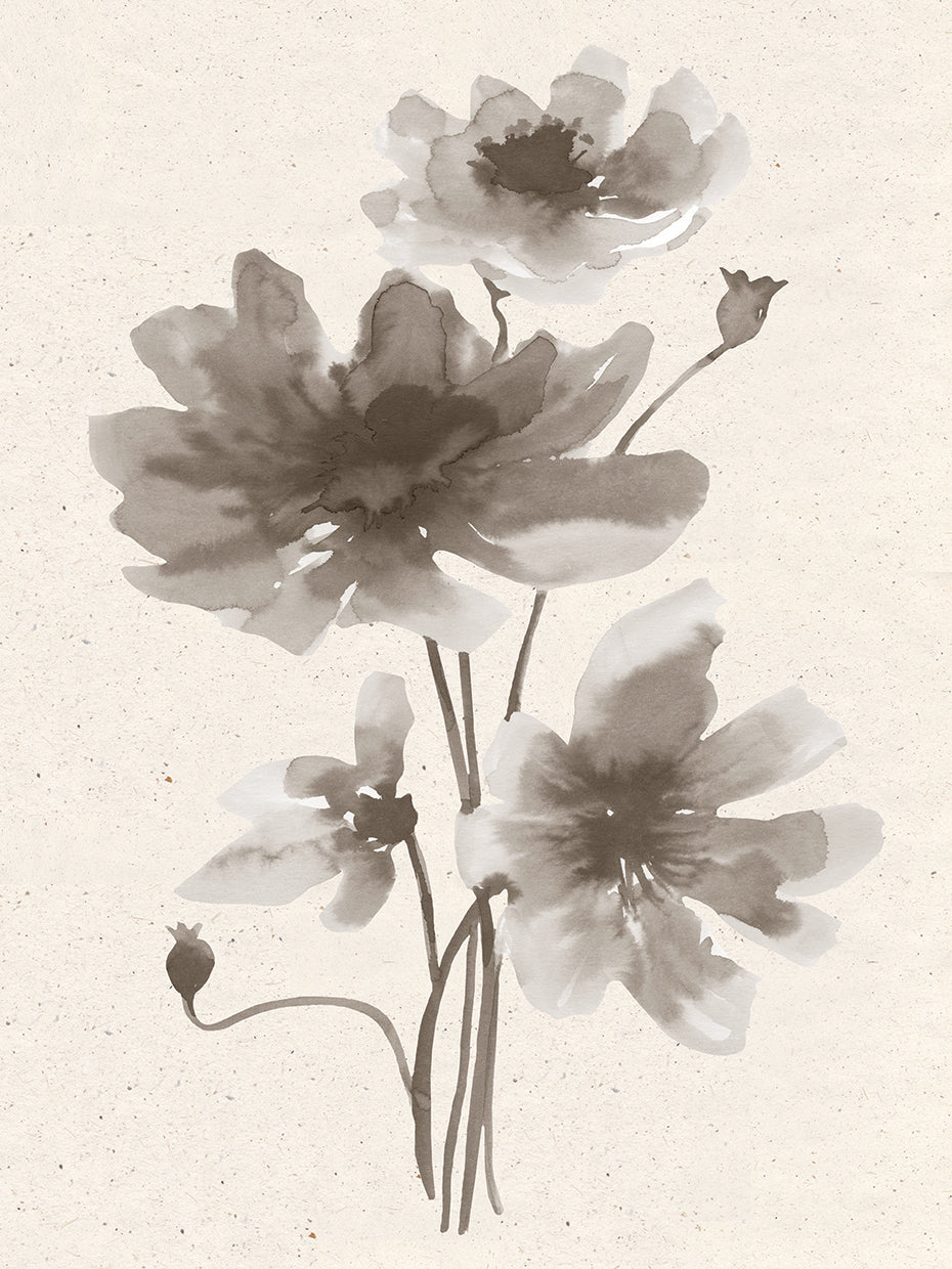 Taupe Floral Botanical 3